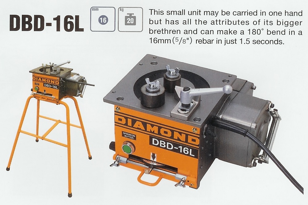 DIAMOND DBD-16L Portable Rebar Benders